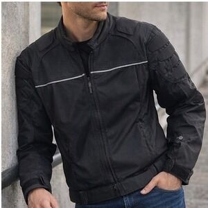 Bilt Mesh Motorcycle Jacket Mens Medium Black Padded Armor BLM3 Riding Gear